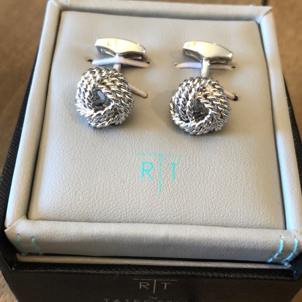 Tateossian London New Round Cable Knot Cufflinks